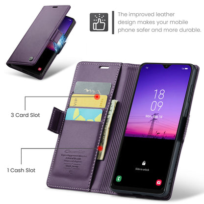 Samsung Galaxy A50/A50s Litchi Texture RFID Anti-theft Leather Phone Case with Butterfly Buckle, Stand & Card Wallet with TPU Shell