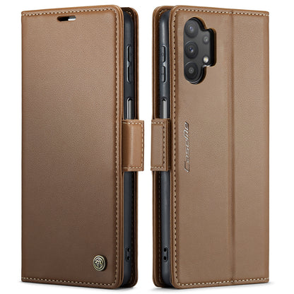 Samsung Galaxy A32 5G Litchi Texture RFID Anti-theft Leather Phone Case with Butterfly Buckle, Stand & Card Wallet with TPU Shell