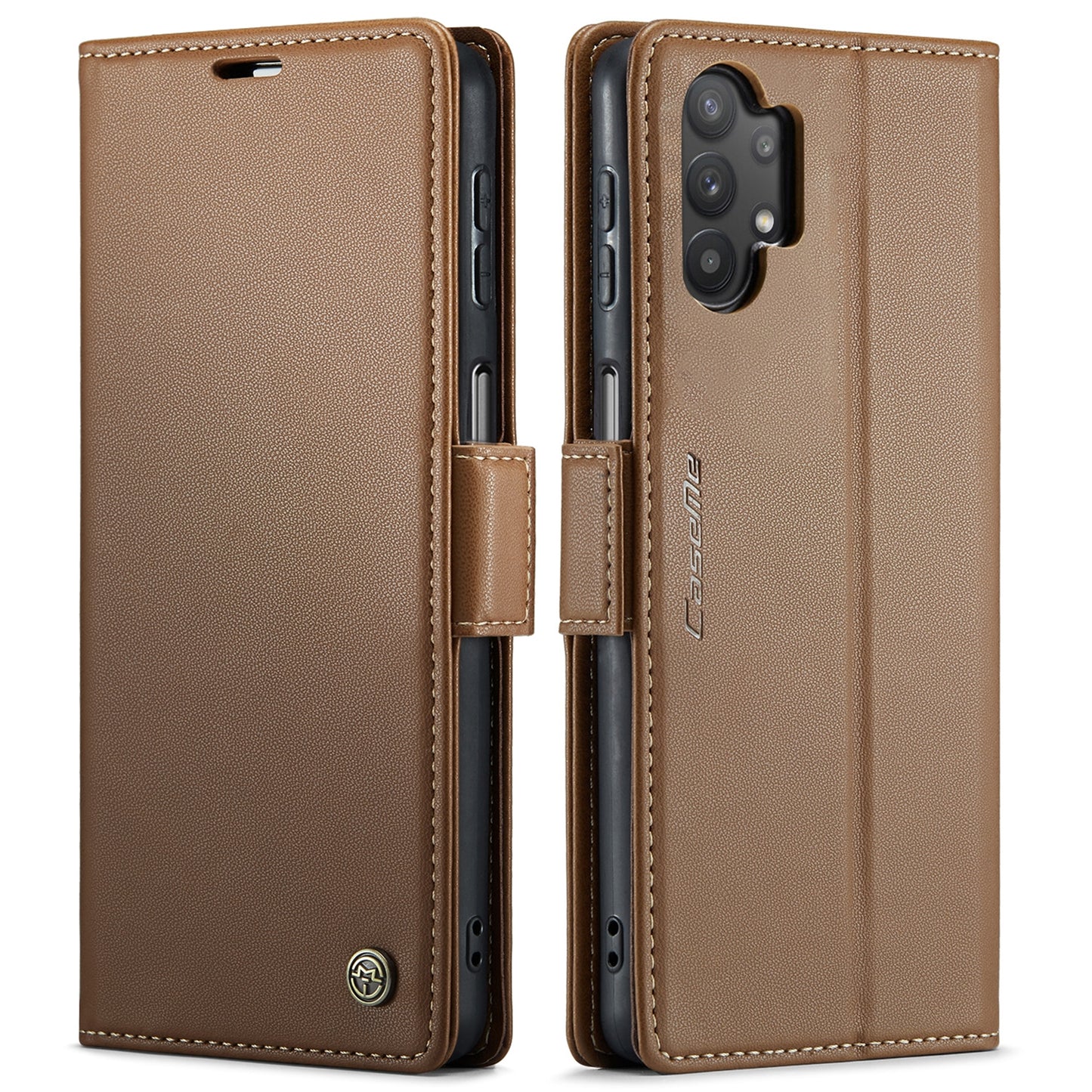 Samsung Galaxy M32 5G Litchi Texture RFID Anti-theft Leather Phone Case with Butterfly Buckle, Stand & Card Wallet with TPU Shell