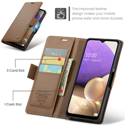 Samsung Galaxy M32 5G Litchi Texture RFID Anti-theft Leather Phone Case with Butterfly Buckle, Stand & Card Wallet with TPU Shell
