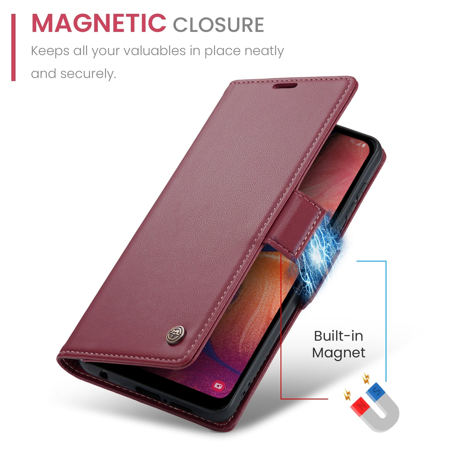 Samsung Galaxy A40 Litchi Texture RFID Anti-theft Leather Phone Case with Butterfly Buckle, Stand & Card Wallet with TPU Shell