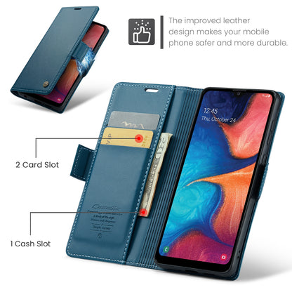 Samsung Galaxy A40 Litchi Texture RFID Anti-theft Leather Phone Case with Butterfly Buckle, Stand & Card Wallet with TPU Shell