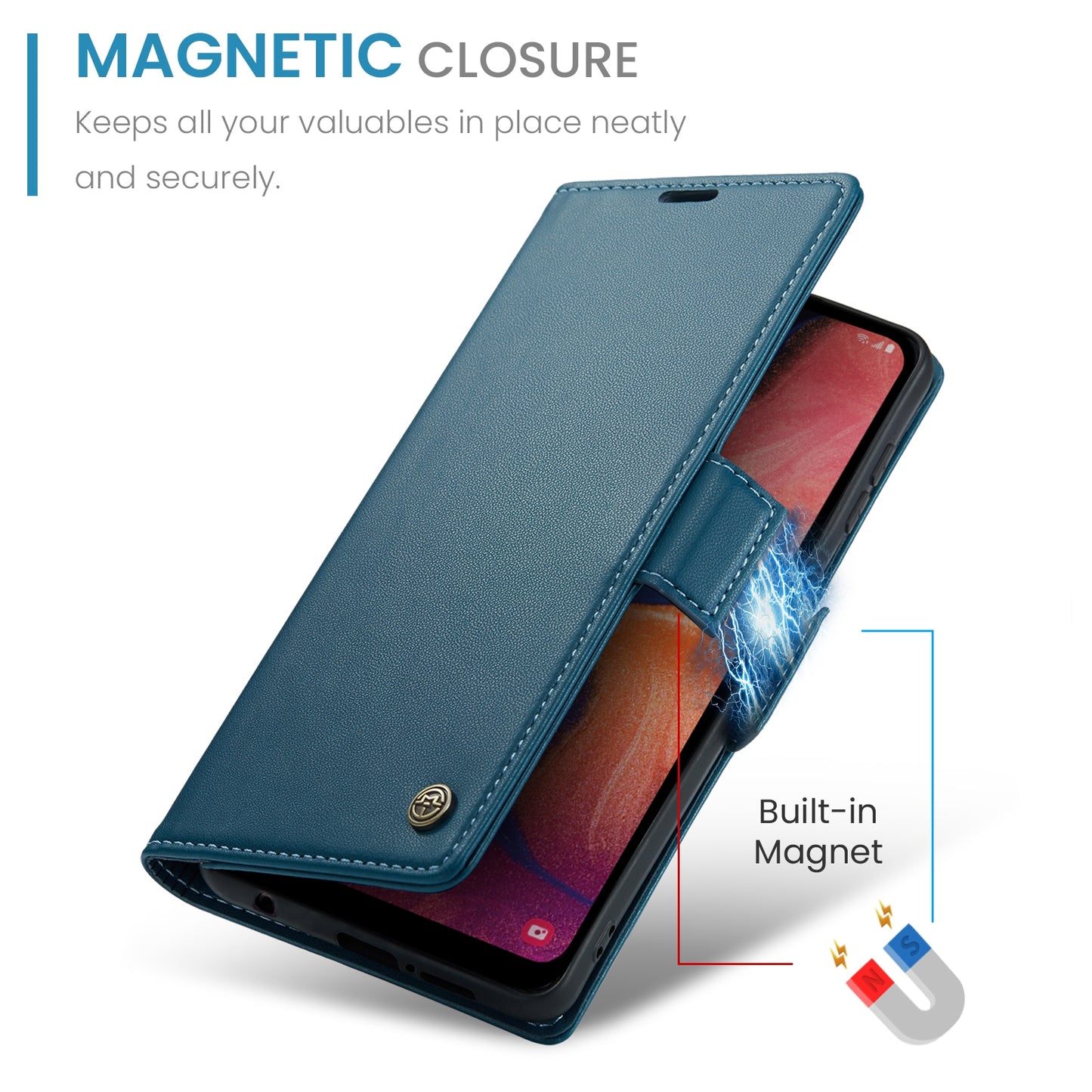 Samsung Galaxy A40 Litchi Texture RFID Anti-theft Leather Phone Case with Butterfly Buckle, Stand & Card Wallet with TPU Shell
