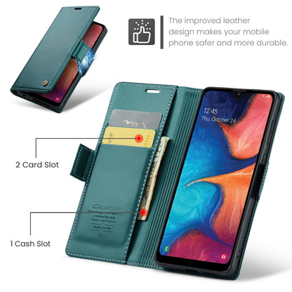 Samsung Galaxy A40 Litchi Texture RFID Anti-theft Leather Phone Case with Butterfly Buckle, Stand & Card Wallet with TPU Shell