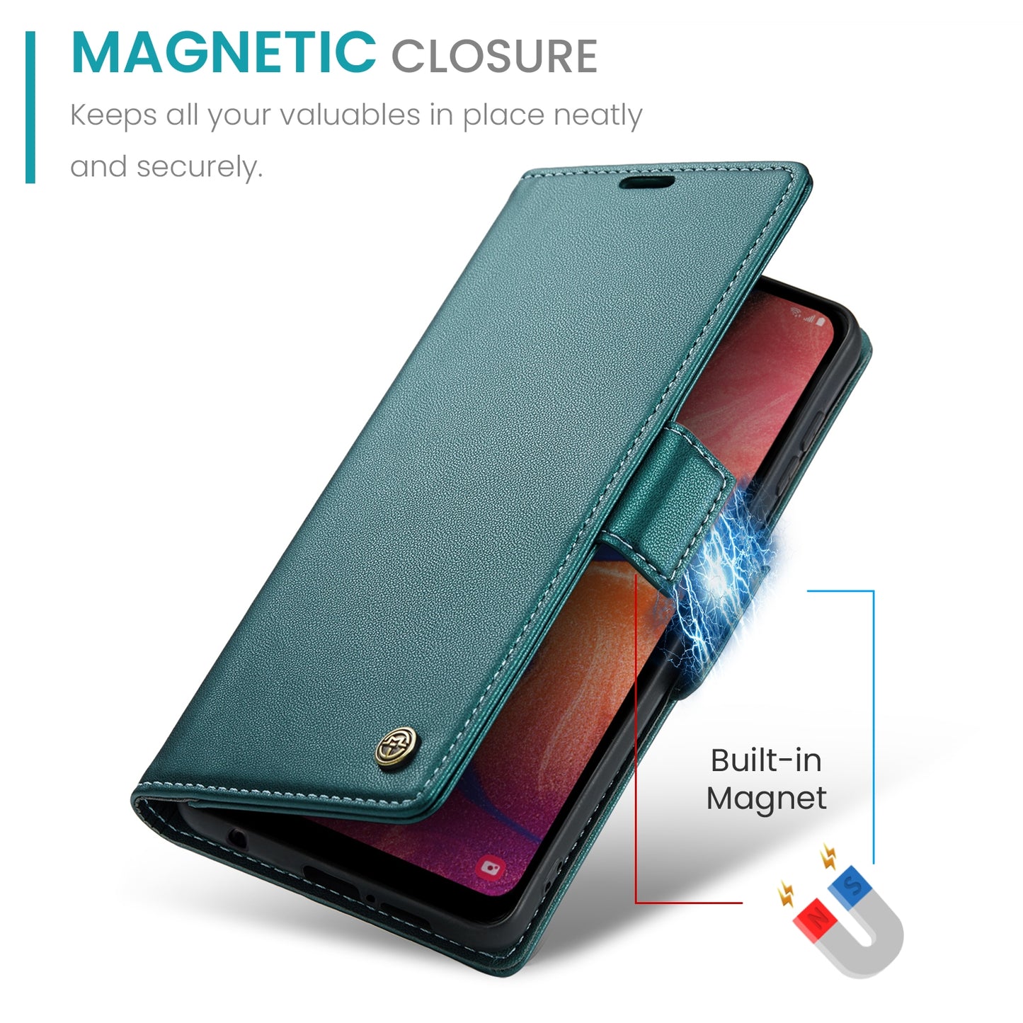 Samsung Galaxy A40 Litchi Texture RFID Anti-theft Leather Phone Case with Butterfly Buckle, Stand & Card Wallet with TPU Shell