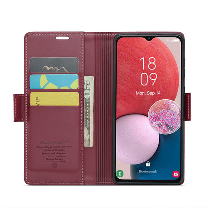 Samsung Galaxy A04/A04s Litchi Texture RFID Anti-theft Leather Phone Case with Butterfly Buckle, Stand & Card Wallet with TPU Shell