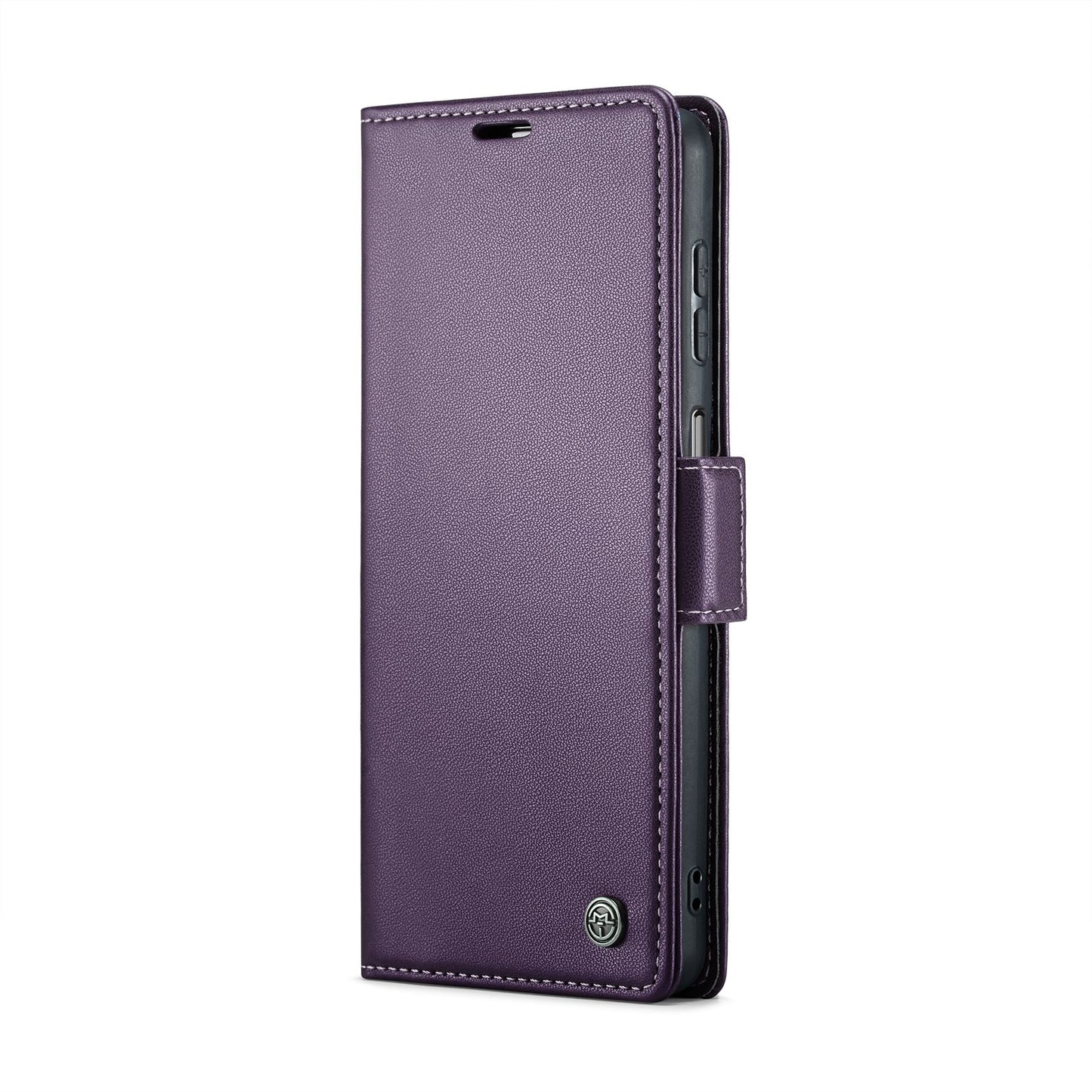 Samsung Galaxy M13 5G Litchi Texture RFID Anti-theft Leather Phone Case with Butterfly Buckle, Stand & Card Wallet with TPU Shell