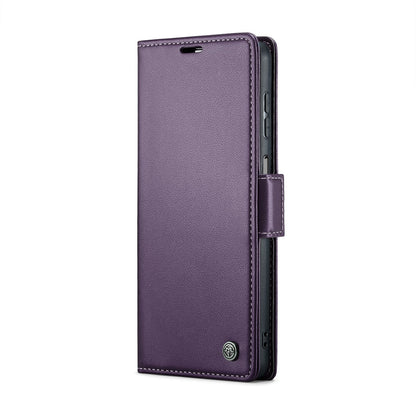Samsung Galaxy A04/A04s Litchi Texture RFID Anti-theft Leather Phone Case with Butterfly Buckle, Stand & Card Wallet with TPU Shell