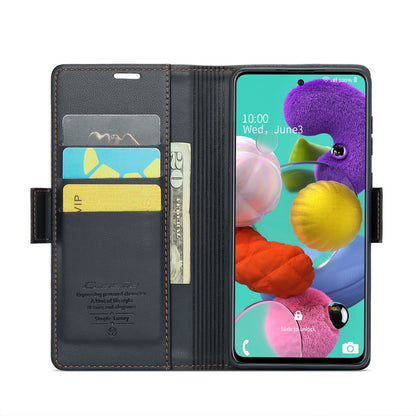 Samsung Galaxy M40s Litchi Texture RFID Anti-theft Leather Phone Case with Butterfly Buckle, Stand & Card Wallet with TPU Shell