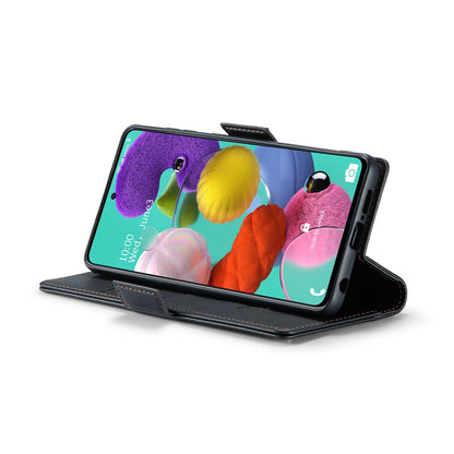 Samsung Galaxy M40s Litchi Texture RFID Anti-theft Leather Phone Case with Butterfly Buckle, Stand & Card Wallet with TPU Shell