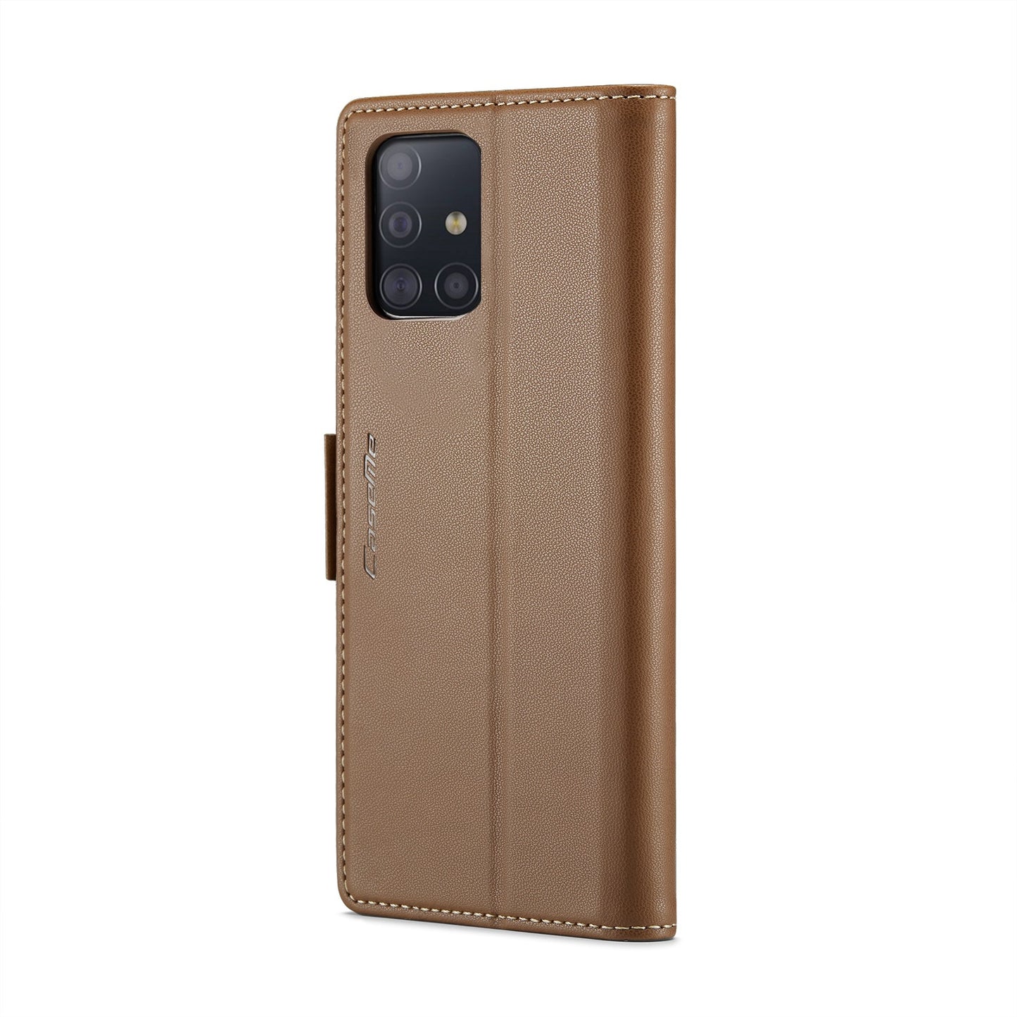 Samsung Galaxy M40s Litchi Texture RFID Anti-theft Leather Phone Case with Butterfly Buckle, Stand & Card Wallet with TPU Shell