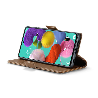 Samsung Galaxy M40s Litchi Texture RFID Anti-theft Leather Phone Case with Butterfly Buckle, Stand & Card Wallet with TPU Shell