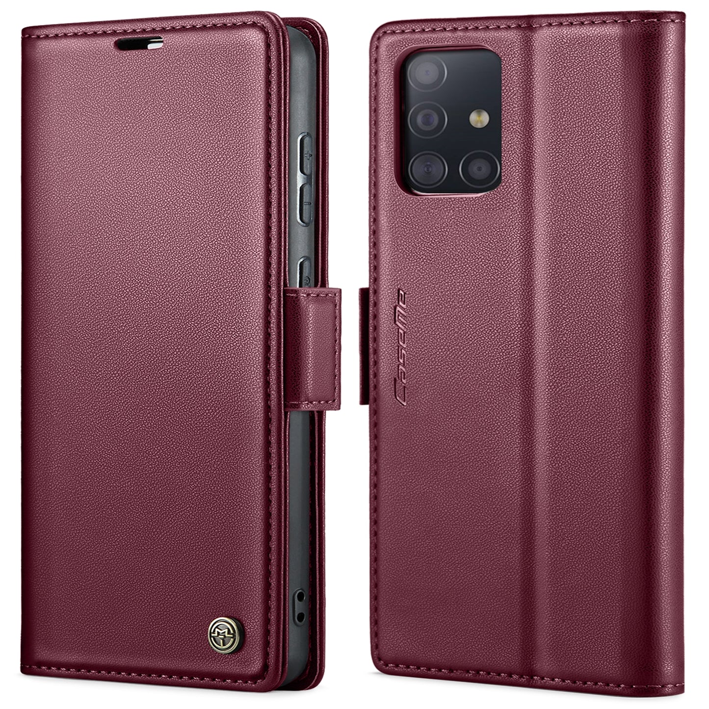Samsung Galaxy M40s Litchi Texture RFID Anti-theft Leather Phone Case with Butterfly Buckle, Stand & Card Wallet with TPU Shell