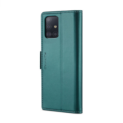 Samsung Galaxy M40s Litchi Texture RFID Anti-theft Leather Phone Case with Butterfly Buckle, Stand & Card Wallet with TPU Shell