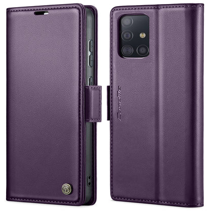 Samsung Galaxy A51 4G Litchi Texture RFID Anti-theft Leather Phone Case with Butterfly Buckle, Stand & Card Wallet with TPU Shell