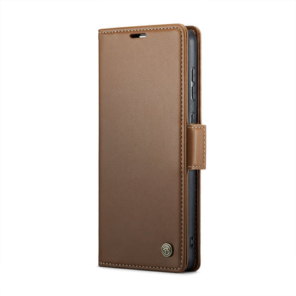 Samsung Galaxy A70/A70s Litchi Texture RFID Anti-theft Leather Phone Case with Butterfly Buckle, Stand & Card Wallet with TPU Shell