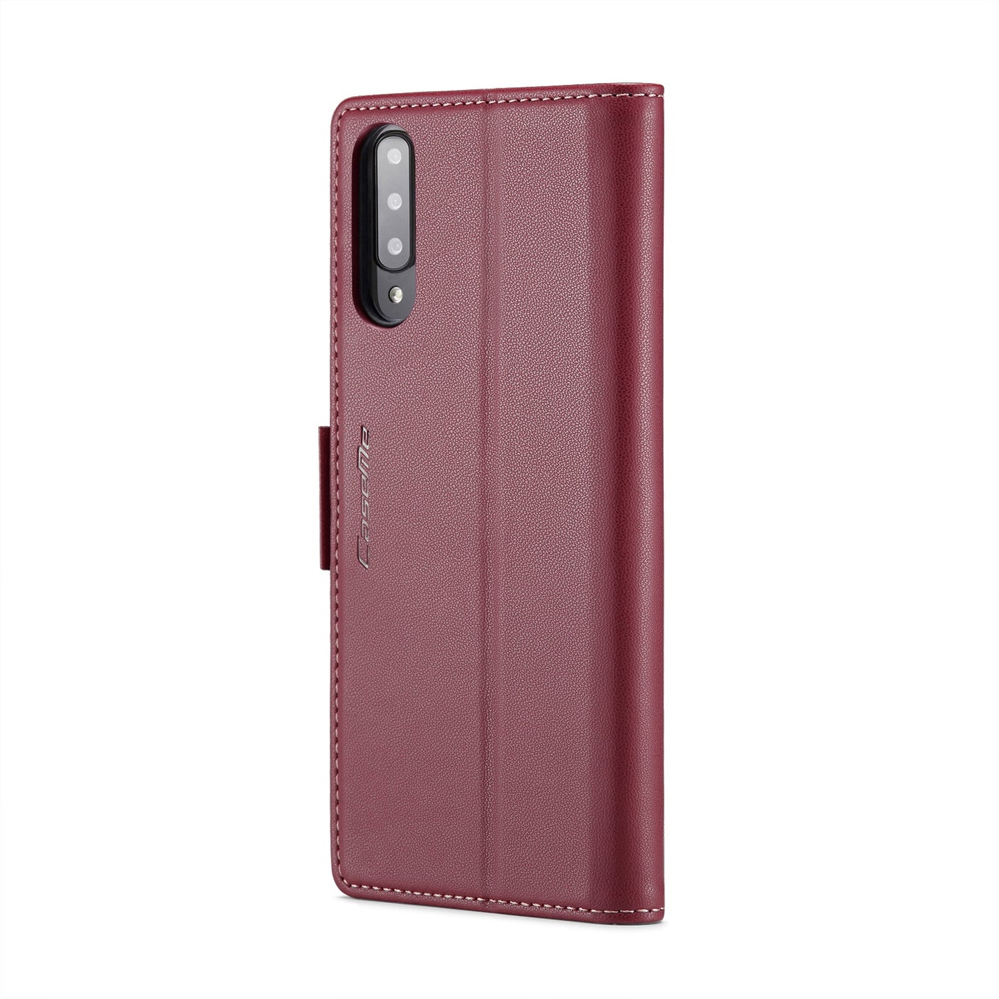 Samsung Galaxy A70/A70s Litchi Texture RFID Anti-theft Leather Phone Case with Butterfly Buckle, Stand & Card Wallet with TPU Shell