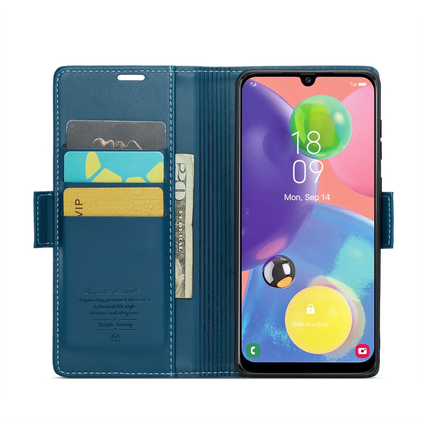 Samsung Galaxy A70/A70s Litchi Texture RFID Anti-theft Leather Phone Case with Butterfly Buckle, Stand & Card Wallet with TPU Shell