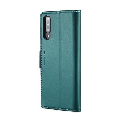 Samsung Galaxy A70/A70s Litchi Texture RFID Anti-theft Leather Phone Case with Butterfly Buckle, Stand & Card Wallet with TPU Shell