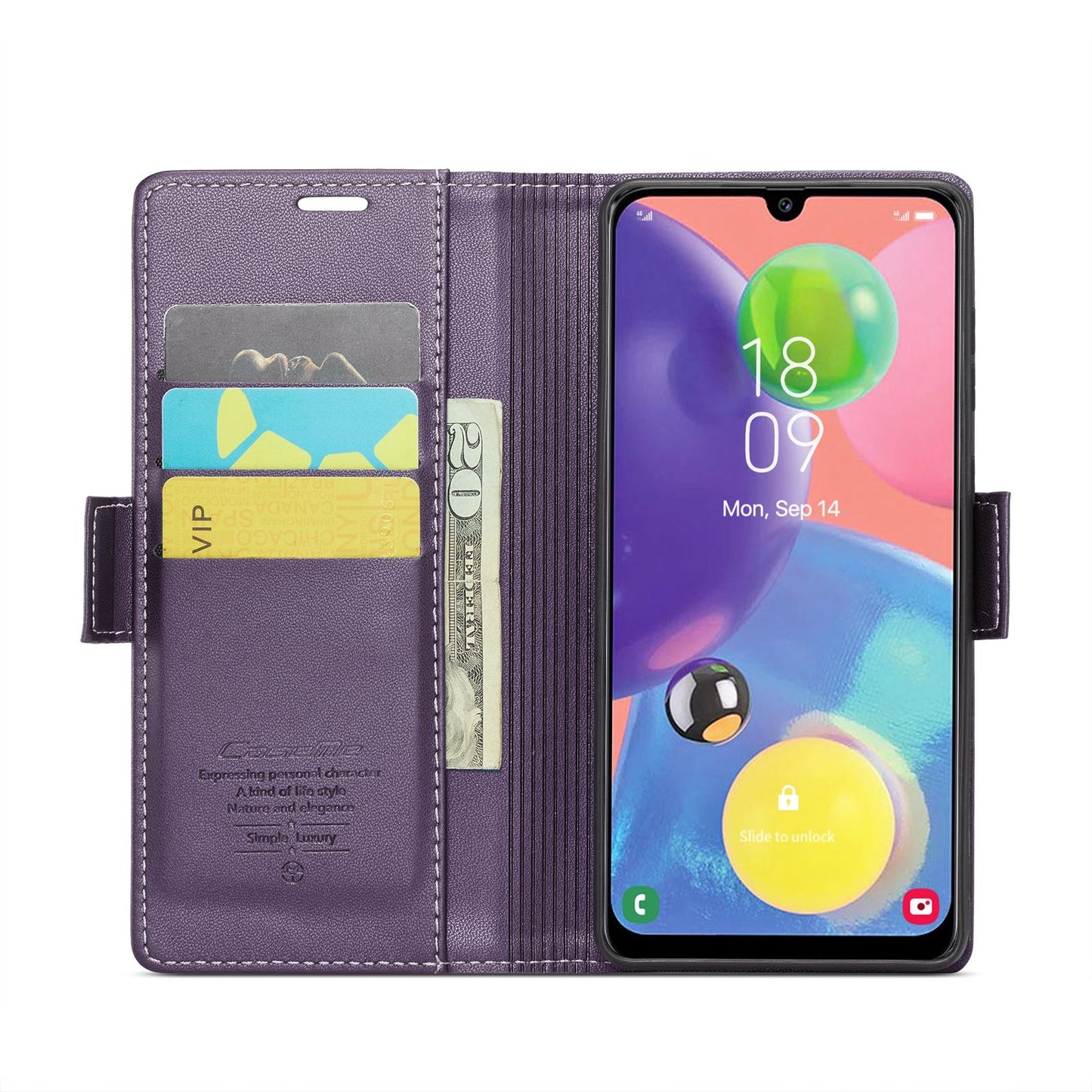 Samsung Galaxy A70/A70s Litchi Texture RFID Anti-theft Leather Phone Case with Butterfly Buckle, Stand & Card Wallet with TPU Shell