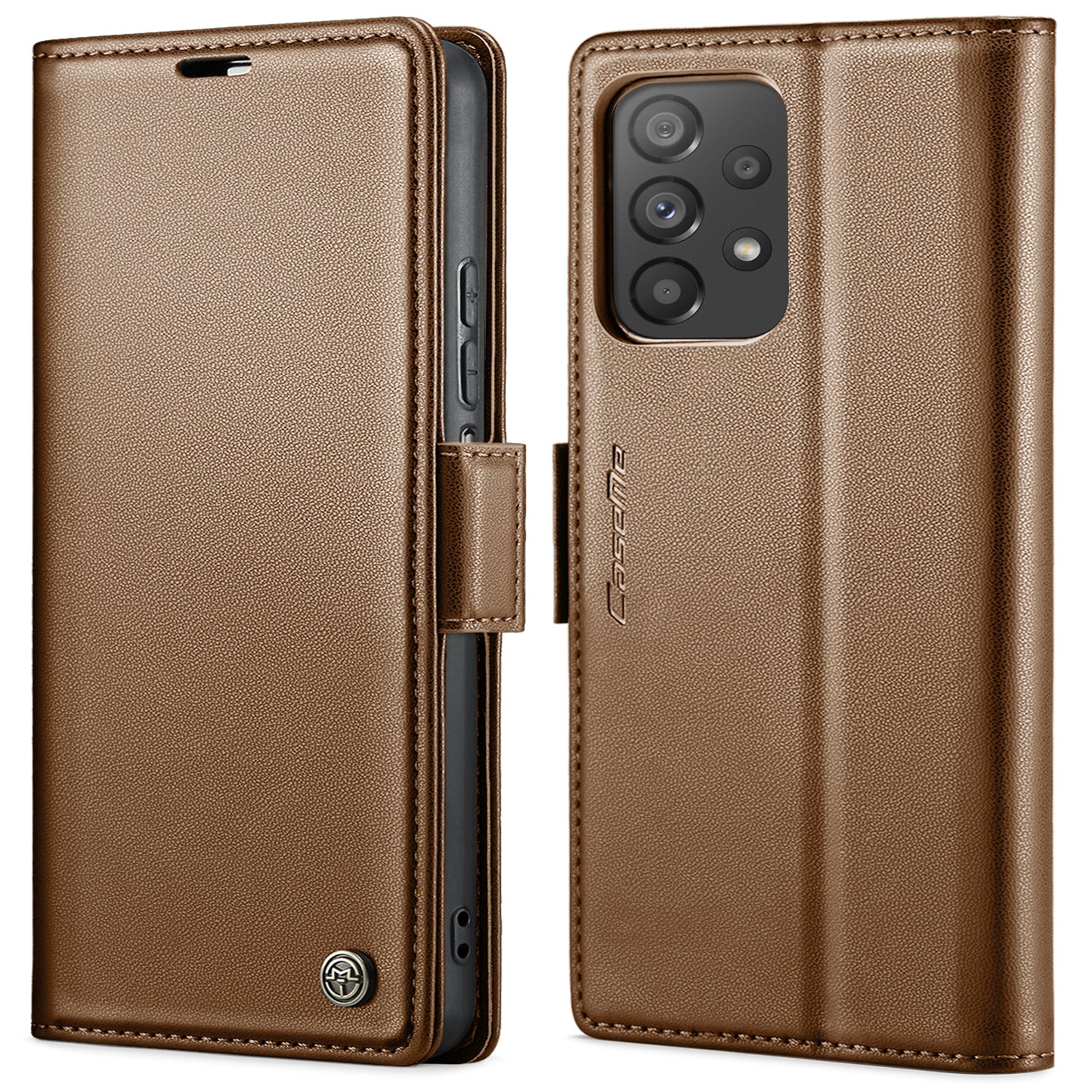 Samsung Galaxy A72 Litchi Texture RFID Anti-theft Leather Phone Case with Butterfly Buckle, Stand & Card Wallet with TPU Shell