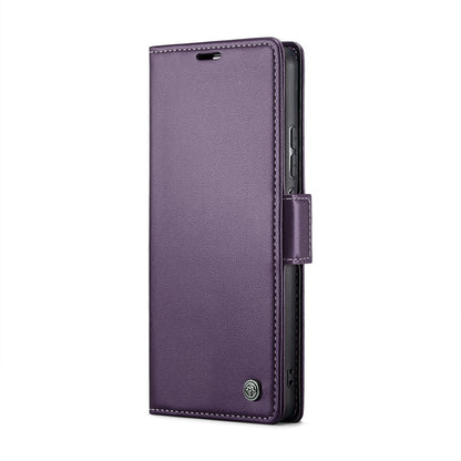 Samsung Galaxy A72 Litchi Texture RFID Anti-theft Leather Phone Case with Butterfly Buckle, Stand & Card Wallet with TPU Shell