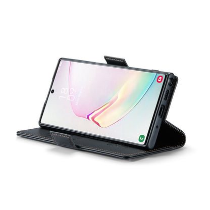 Samsung Galaxy Note10+ Litchi Texture RFID Anti-theft Leather Phone Case with Butterfly Buckle, Stand & Card Wallet with TPU Shell