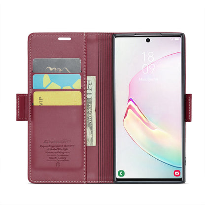 Samsung Galaxy Note10+ Litchi Texture RFID Anti-theft Leather Phone Case with Butterfly Buckle, Stand & Card Wallet with TPU Shell