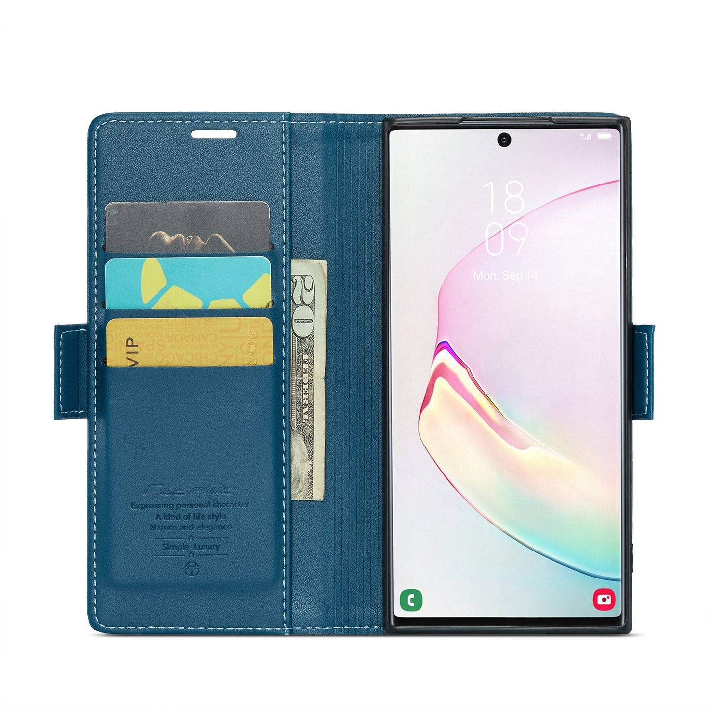 Samsung Galaxy Note10+ Litchi Texture RFID Anti-theft Leather Phone Case with Butterfly Buckle, Stand & Card Wallet with TPU Shell