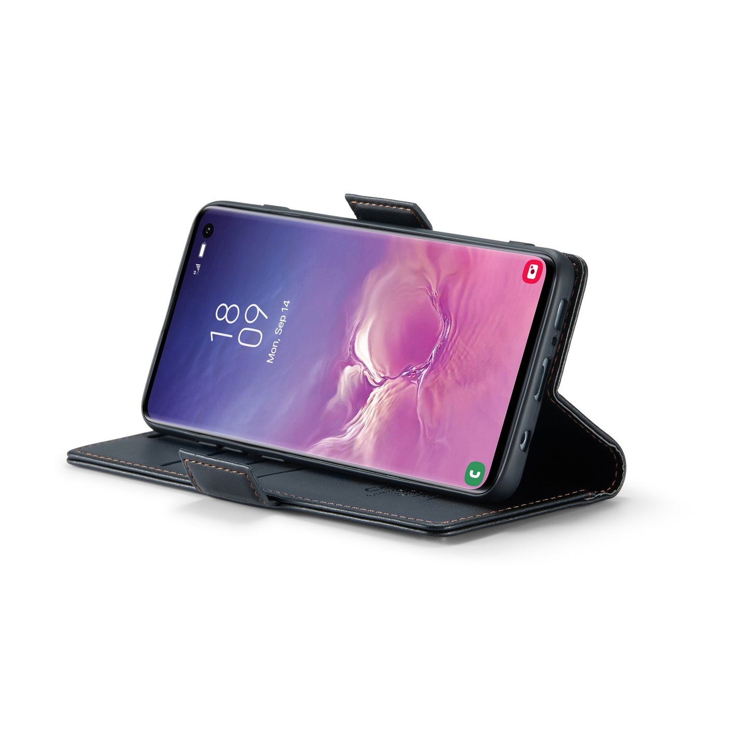 Samsung Galaxy S10 Litchi Texture RFID Anti-theft Leather Phone Case with Butterfly Buckle, Stand & Card Wallet with TPU Shell