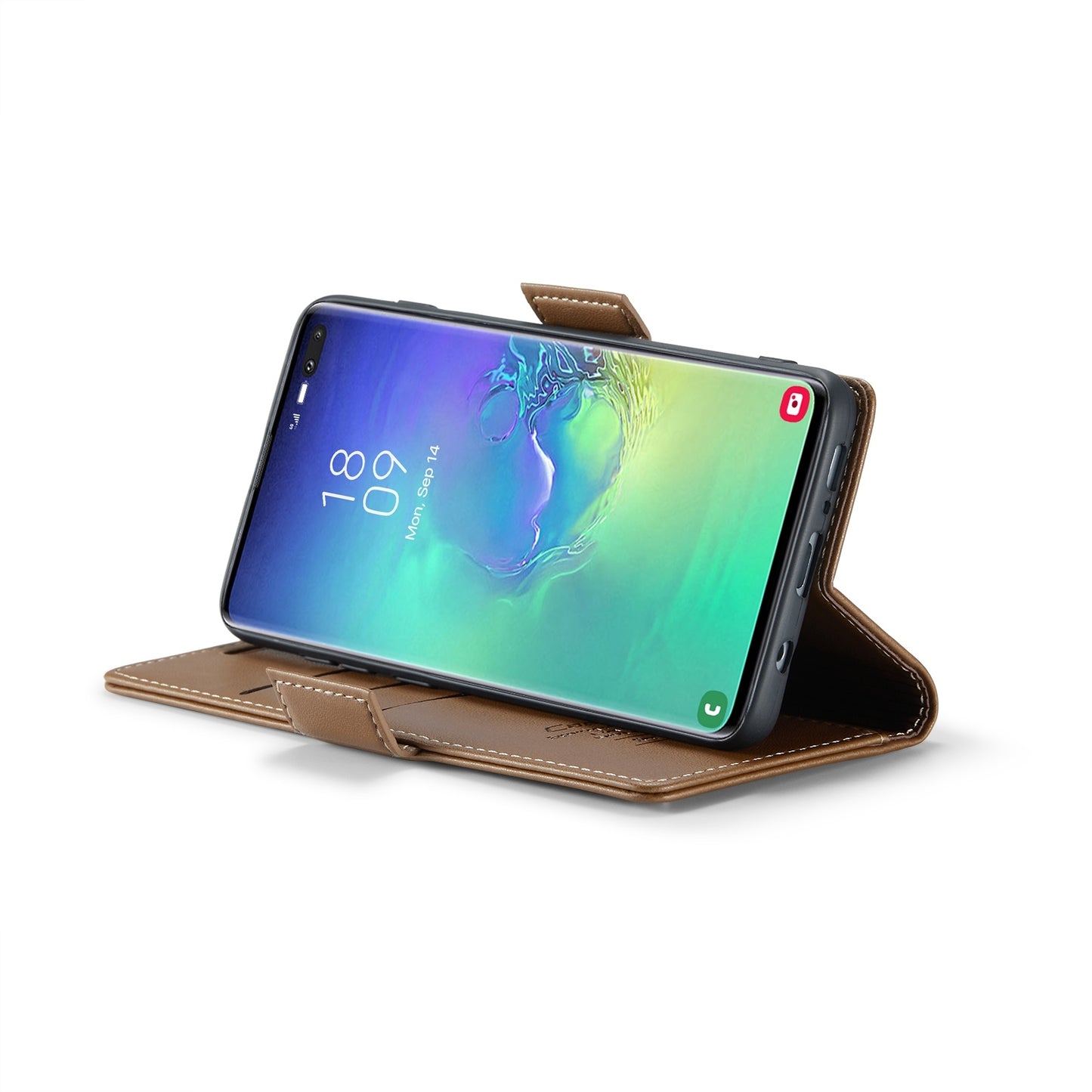 Samsung Galaxy S10+ Litchi Texture RFID Anti-theft Leather Phone Case with Butterfly Buckle, Stand & Card Wallet with TPU Shell