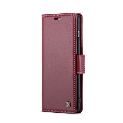 Samsung Galaxy S10+ Litchi Texture RFID Anti-theft Leather Phone Case with Butterfly Buckle, Stand & Card Wallet with TPU Shell