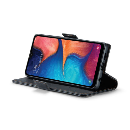 Samsung Galaxy A30 Litchi Texture RFID Anti-theft Leather Phone Case with Butterfly Buckle, Stand & Card Wallet with TPU Shell