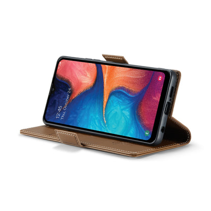 Samsung Galaxy A30 Litchi Texture RFID Anti-theft Leather Phone Case with Butterfly Buckle, Stand & Card Wallet with TPU Shell