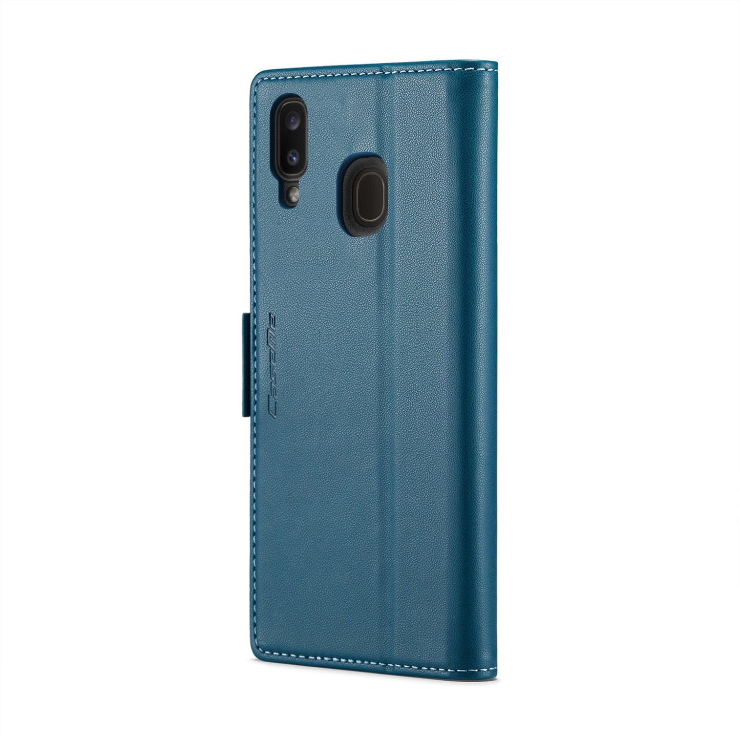 Samsung Galaxy M10s Litchi Texture RFID Anti-theft Leather Phone Case with Butterfly Buckle, Stand & Card Wallet with TPU Shell