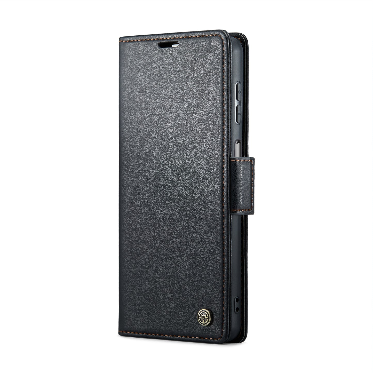 Samsung Galaxy A22 5G Litchi Texture RFID Anti-theft Leather Phone Case with Butterfly Buckle, Stand & Card Wallet with TPU Shell