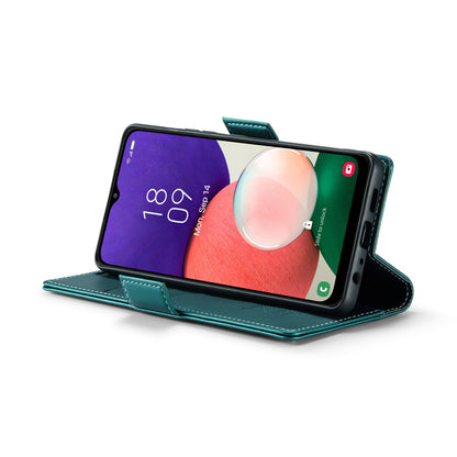 Samsung Galaxy A22 5G Litchi Texture RFID Anti-theft Leather Phone Case with Butterfly Buckle, Stand & Card Wallet with TPU Shell