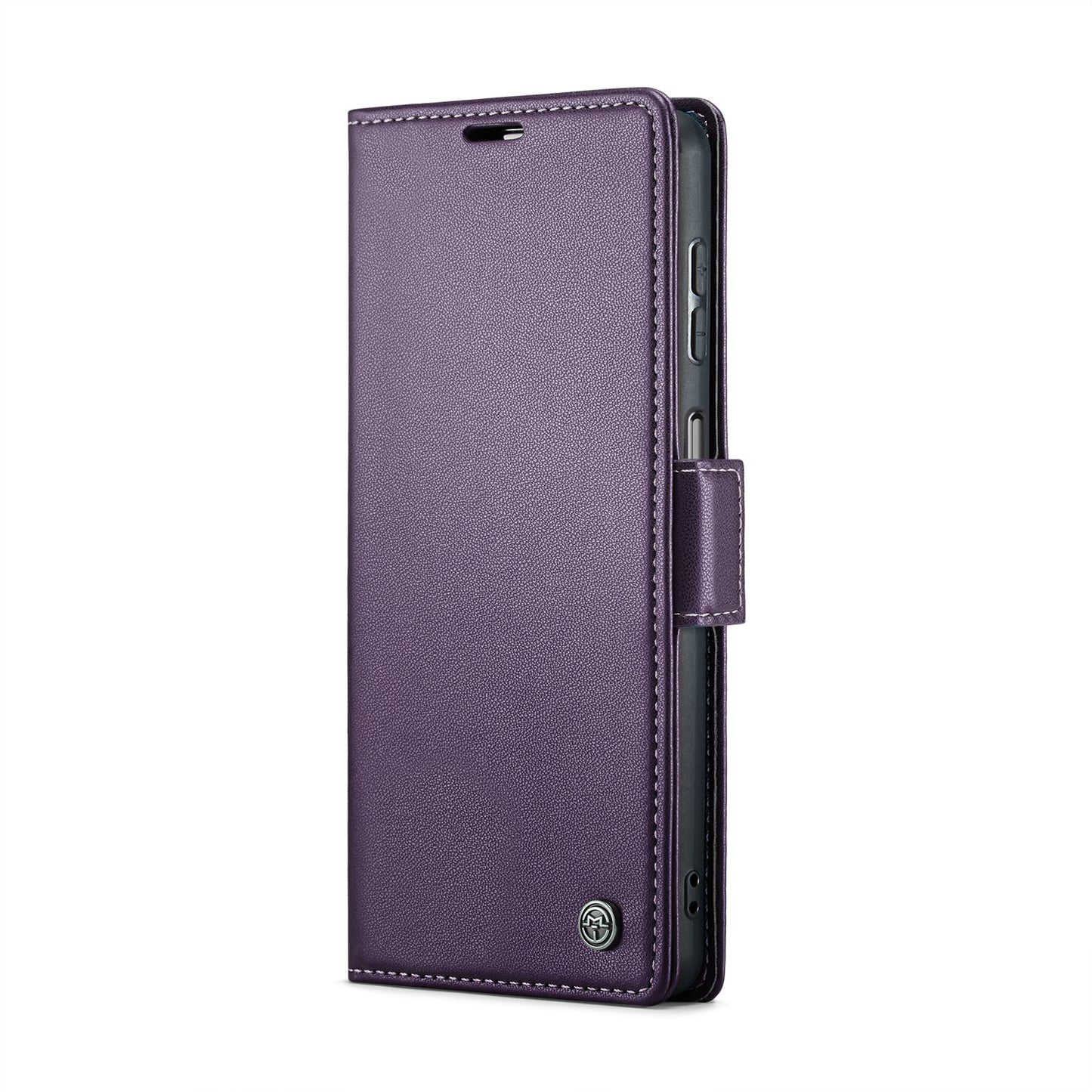 Samsung Galaxy A22 5G Litchi Texture RFID Anti-theft Leather Phone Case with Butterfly Buckle, Stand & Card Wallet with TPU Shell