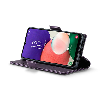 Samsung Galaxy A22 5G Litchi Texture RFID Anti-theft Leather Phone Case with Butterfly Buckle, Stand & Card Wallet with TPU Shell