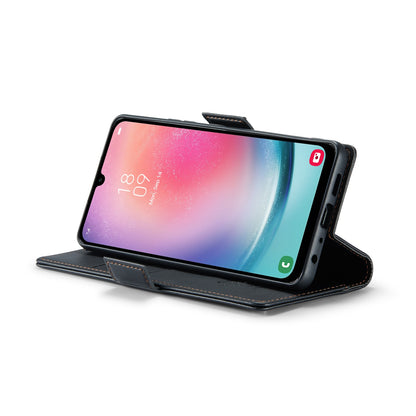 Samsung Galaxy A24 4G Litchi Texture RFID Anti-theft Leather Phone Case with Butterfly Buckle, Stand & Card Wallet with TPU Shell