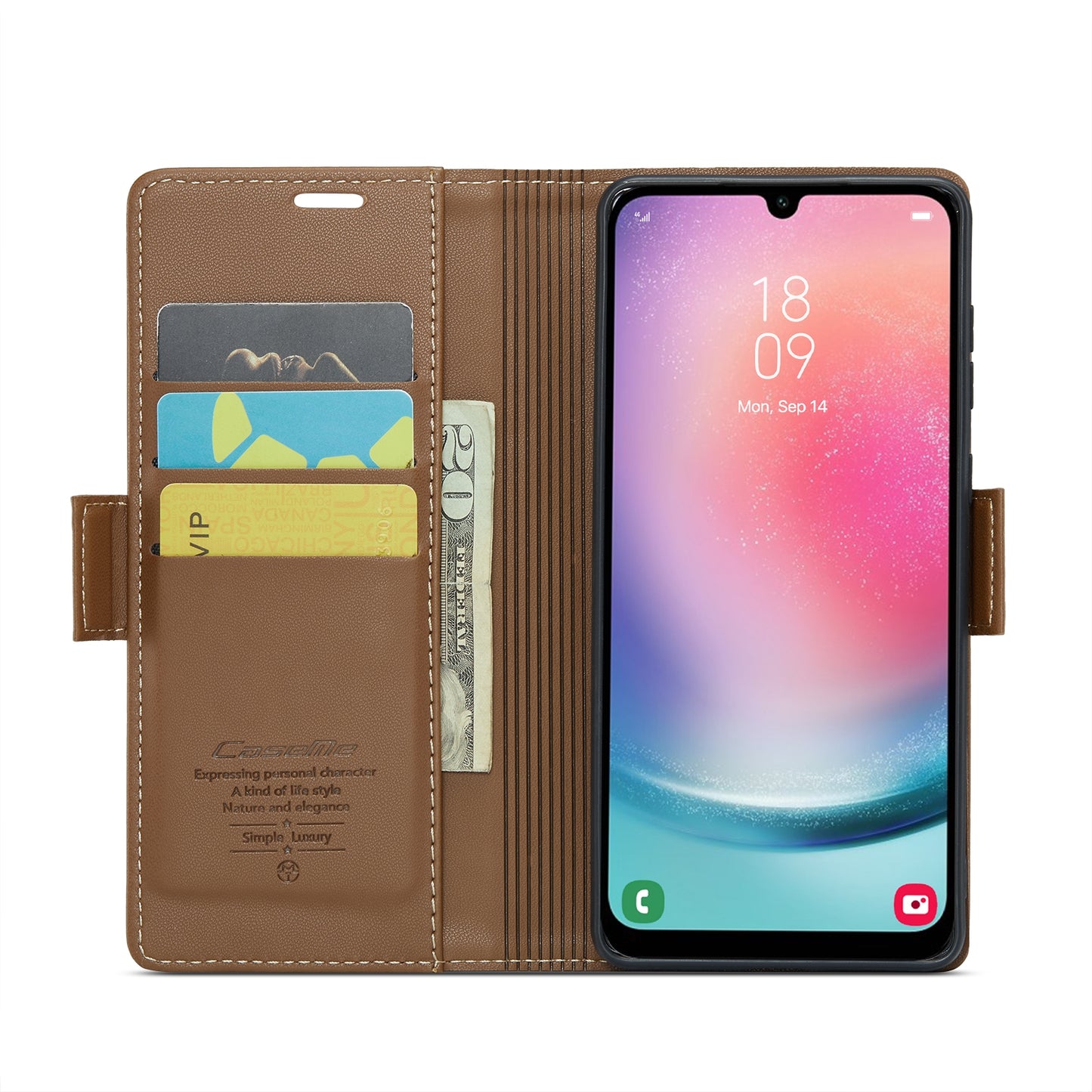 Samsung Galaxy A24 4G Litchi Texture RFID Anti-theft Leather Phone Case with Butterfly Buckle, Stand & Card Wallet with TPU Shell