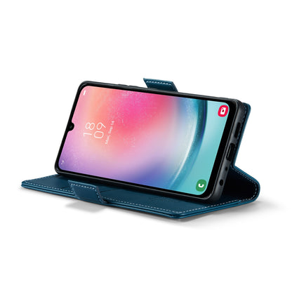 Samsung Galaxy A24 4G Litchi Texture RFID Anti-theft Leather Phone Case with Butterfly Buckle, Stand & Card Wallet with TPU Shell