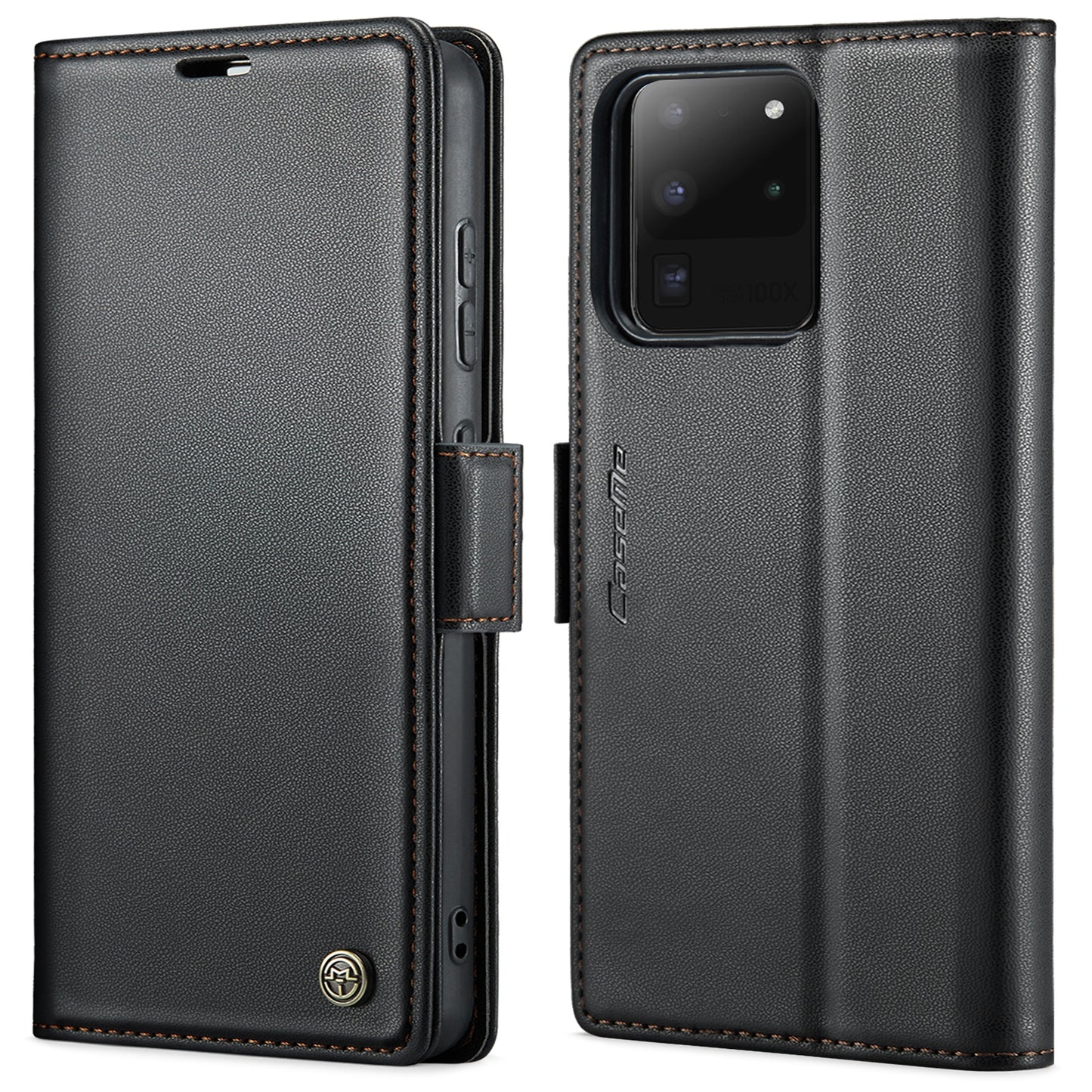 Samsung Galaxy S20 Ultra Litchi Texture RFID Anti-theft Leather Phone Case with Butterfly Buckle, Stand & Card Wallet with TPU Shell