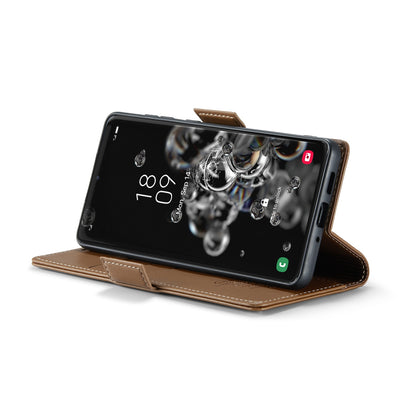 Samsung Galaxy S20 Ultra Litchi Texture RFID Anti-theft Leather Phone Case with Butterfly Buckle, Stand & Card Wallet with TPU Shell