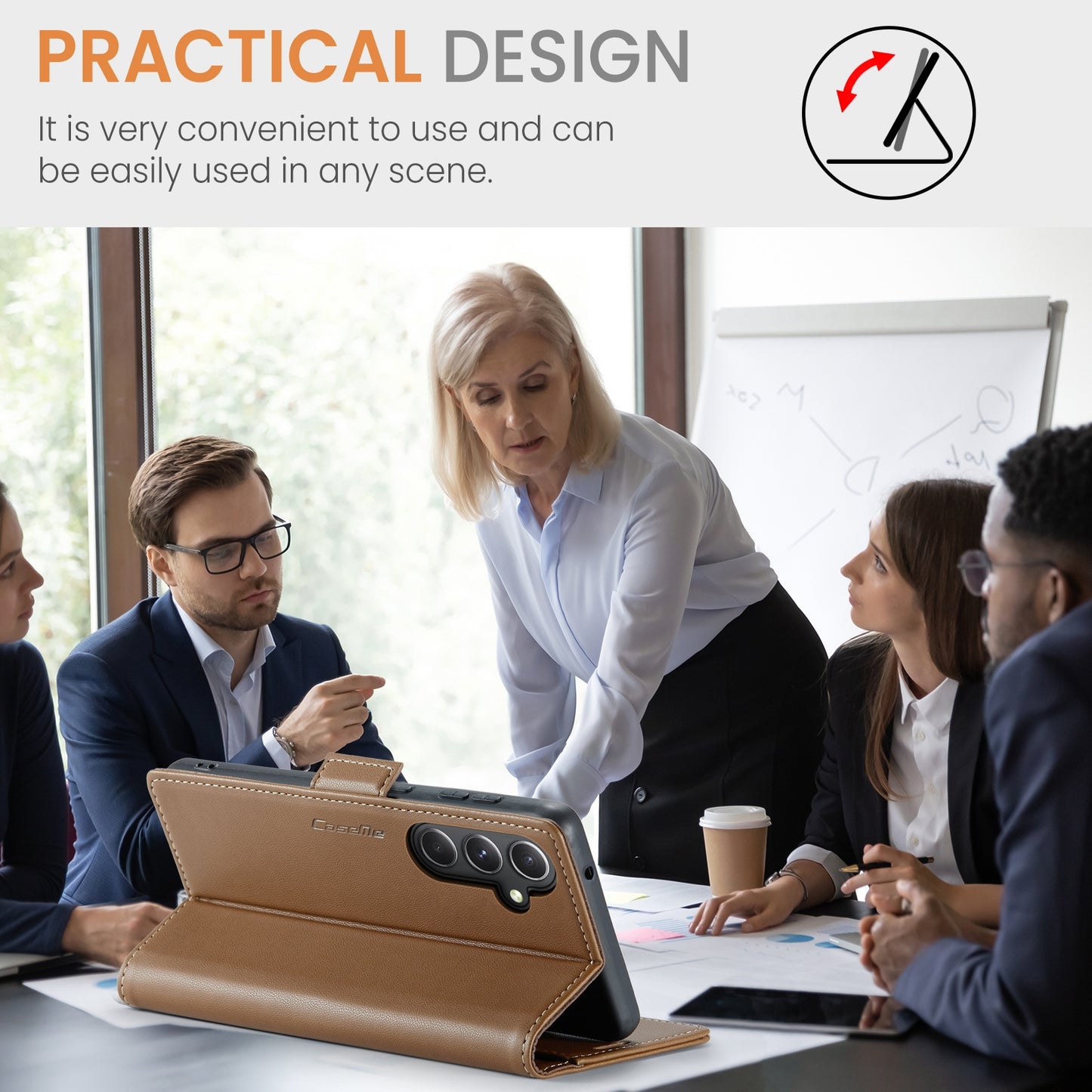 Samsung Galaxy S23 FE 5G Litchi Texture RFID Anti-theft Leather Phone Case with Butterfly Buckle, Stand & Card Wallet with TPU Shell