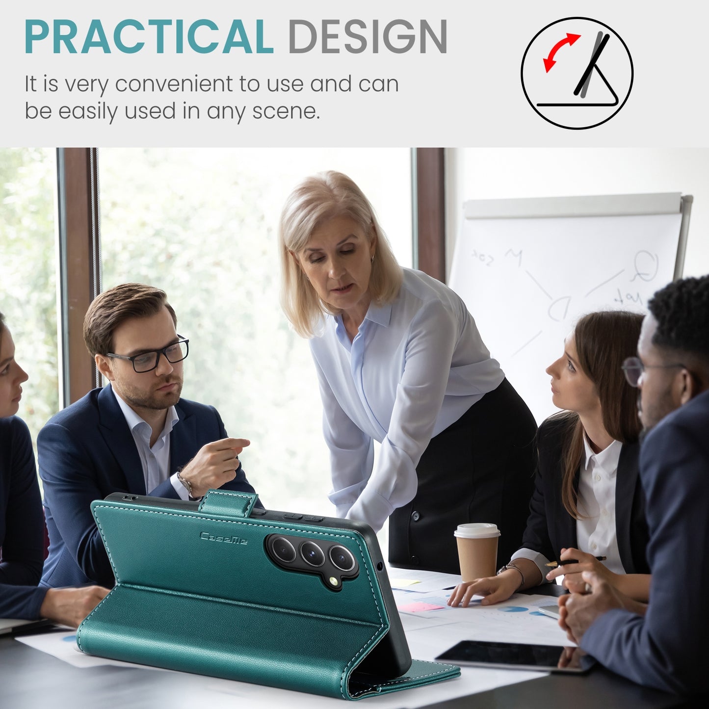 Samsung Galaxy S23 FE 5G Litchi Texture RFID Anti-theft Leather Phone Case with Butterfly Buckle, Stand & Card Wallet with TPU Shell