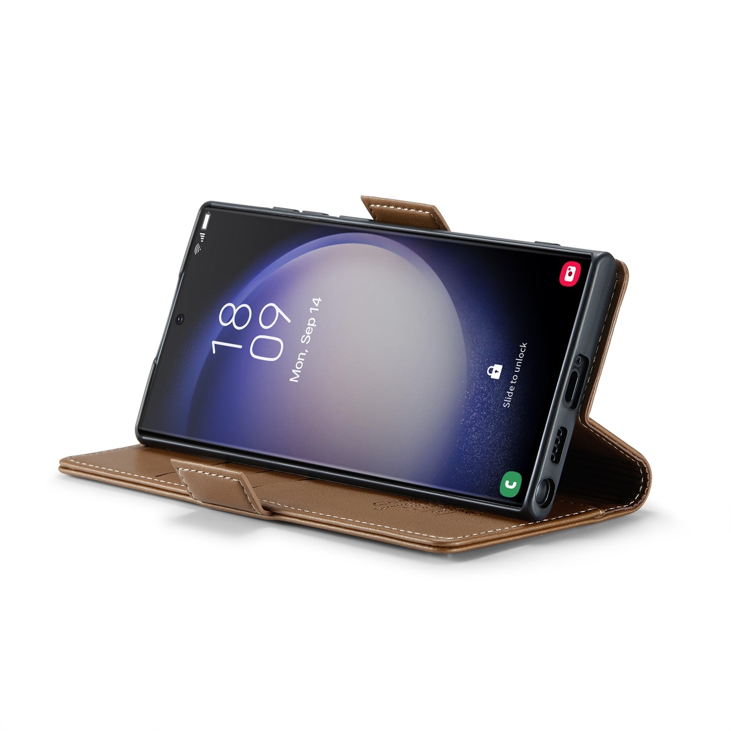 Samsung Galaxy S24 Ultra Litchi Texture RFID Anti-theft Leather Phone Case with Butterfly Buckle, Stand & Card Wallet with TPU Shell