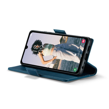 Samsung Galaxy A15 4G/5G Litchi Texture RFID Anti-theft Leather Phone Case with Butterfly Buckle, Stand & Card Wallet with TPU Shell