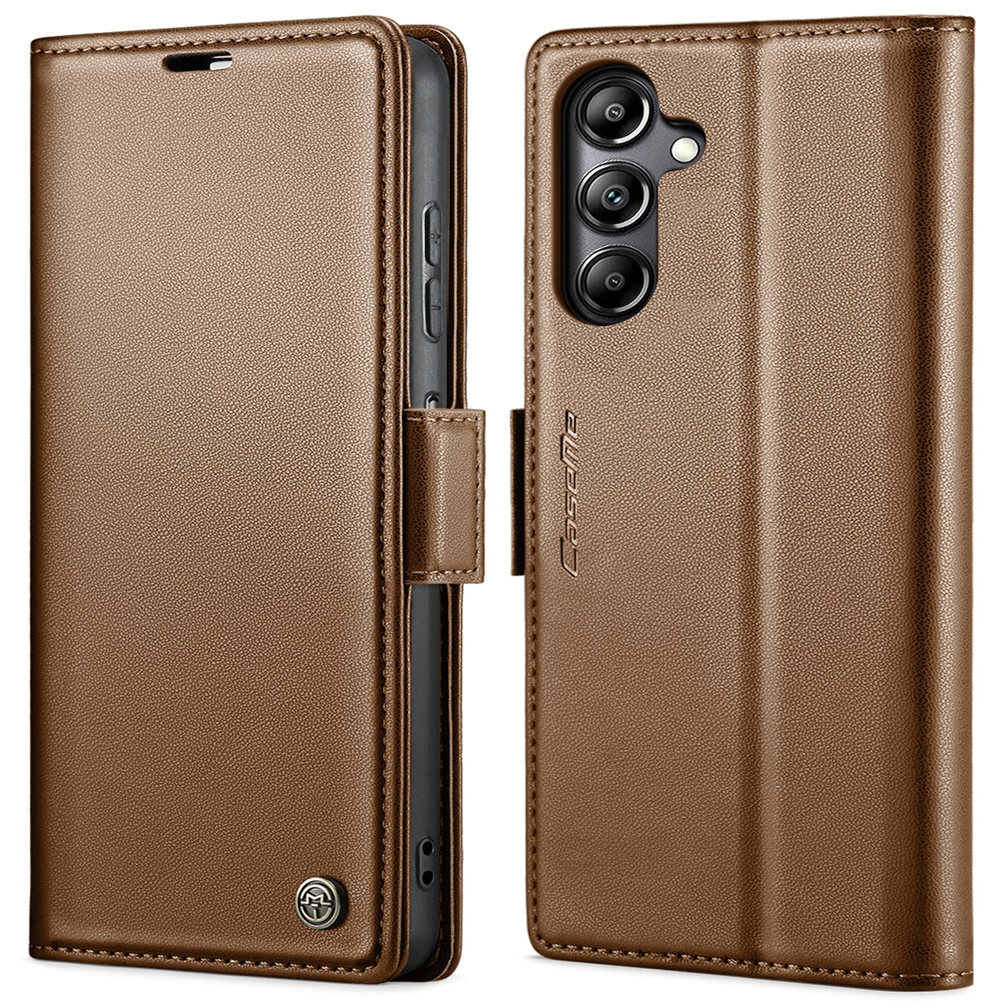 Samsung Galaxy A05s Litchi Texture RFID Anti-theft Leather Phone Case with Butterfly Buckle, Stand & Card Wallet with TPU Shell