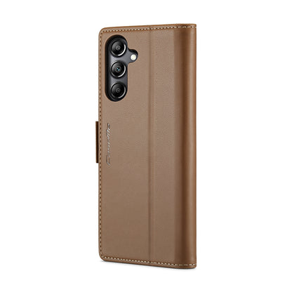 Samsung Galaxy A05s Litchi Texture RFID Anti-theft Leather Phone Case with Butterfly Buckle, Stand & Card Wallet with TPU Shell